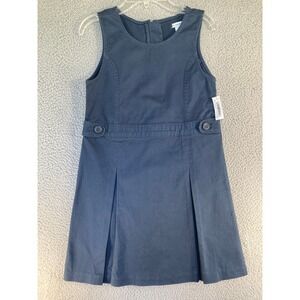 Amazon Essentials Jumper Girls L (10) Navy Blue Pleated School Uniform Dress